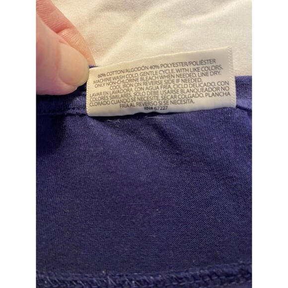 Bobbie Brooks Women's Navy Blue 2X Cotton Patriotic LOVE Top - Picture 7 of 9